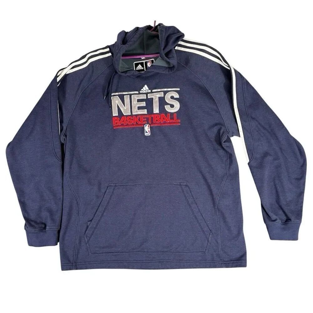 Adidas Sz 2XL Sweater Mens Washington Basketball Blue Hoodie NBA Training
